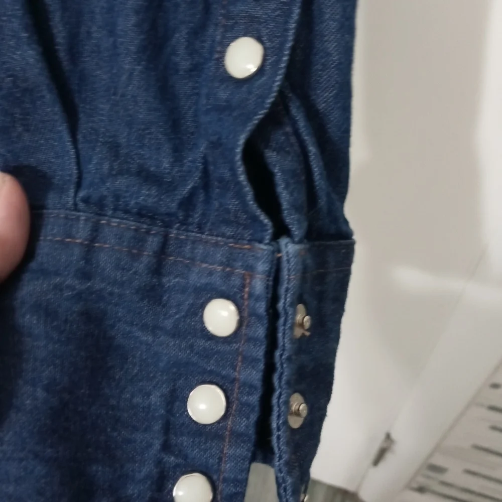 Wrangler pearl button long sleeve denim shirt jacket
